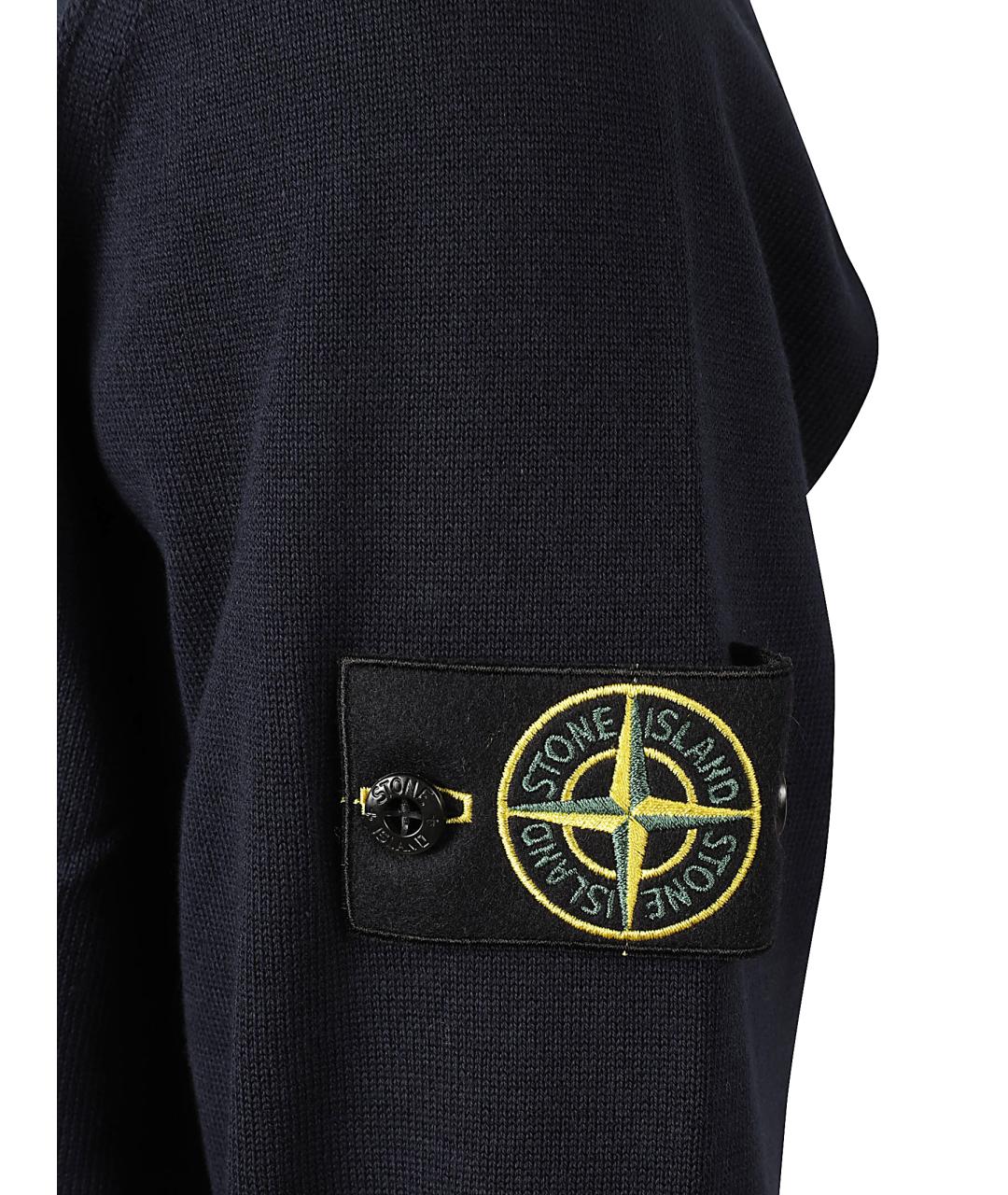 STONE ISLAND Синий хлопковый джемпер / свитер, фото 2