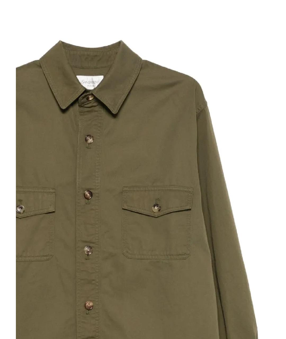 SAINT LAURENT Хаки куртка, фото 2
