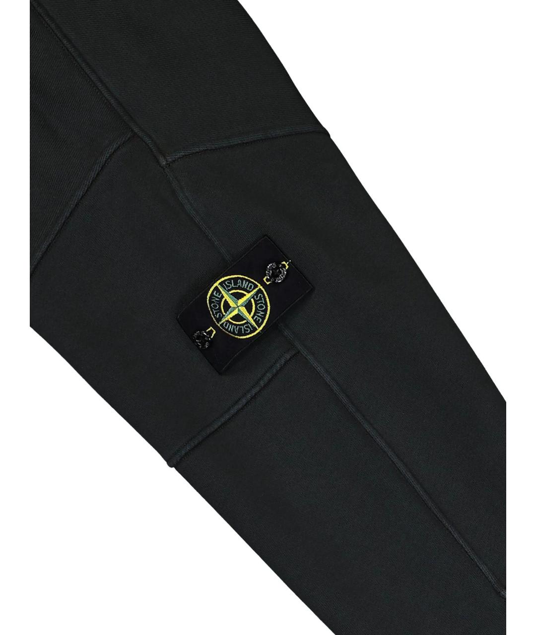 STONE ISLAND Черный хлопковый джемпер / свитер, фото 3