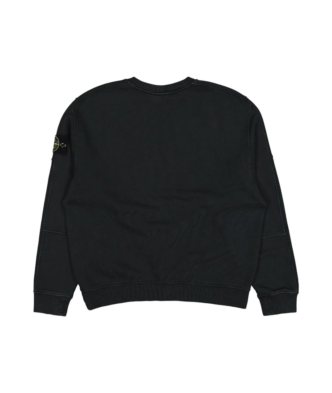 STONE ISLAND Черный хлопковый джемпер / свитер, фото 2