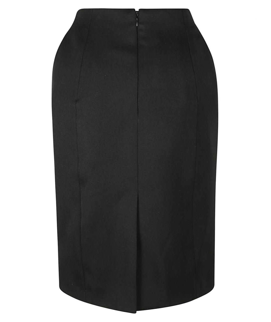 BALENCIAGA Черная шерстяная юбка миди, фото 2