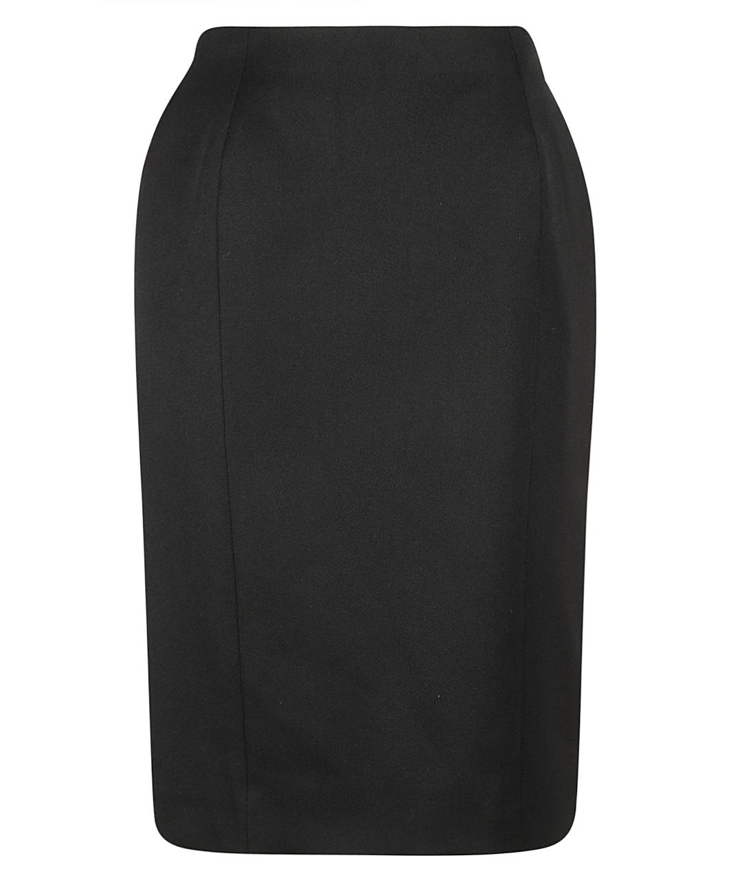 BALENCIAGA Черная шерстяная юбка миди, фото 1