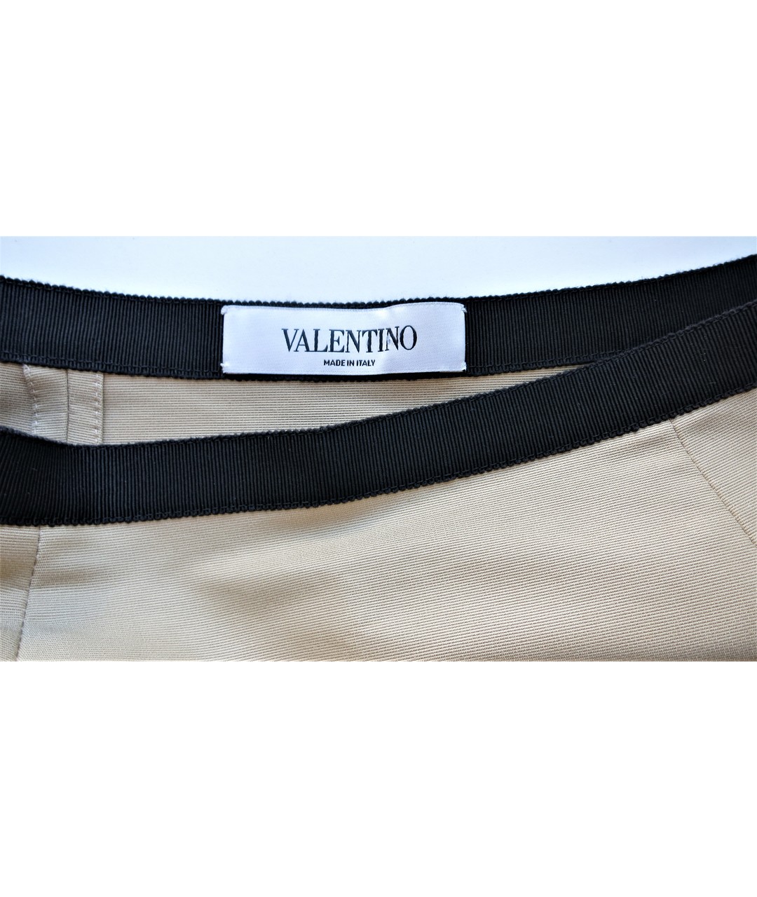 VALENTINO Бежевая хлопковая юбка мини, фото 3