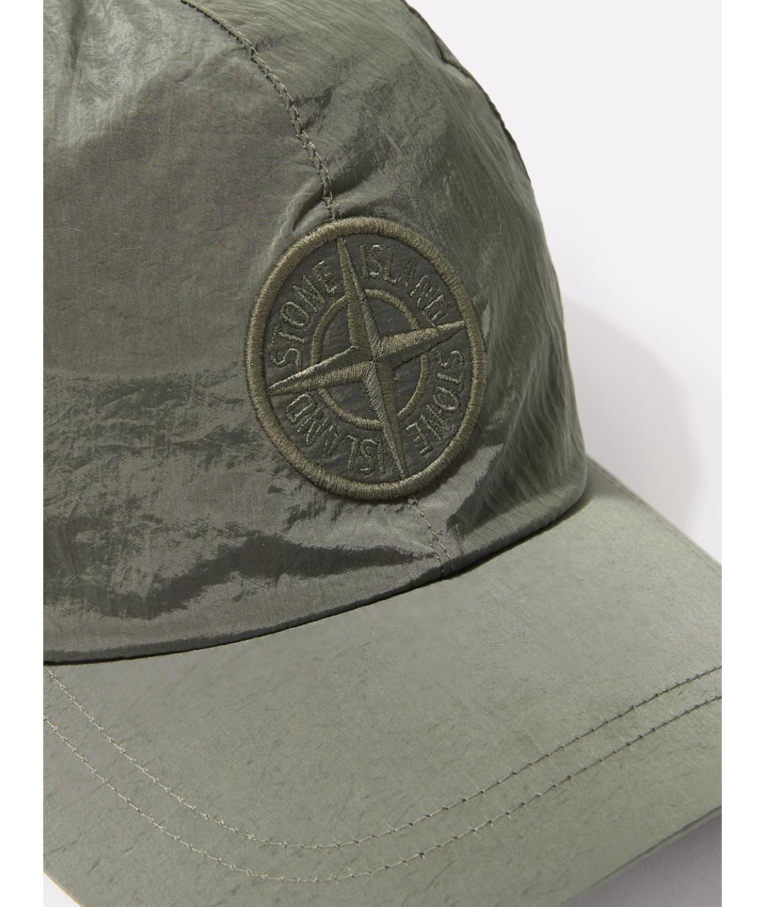 STONE ISLAND Зеленая синтетическая кепка/бейсболка, фото 3