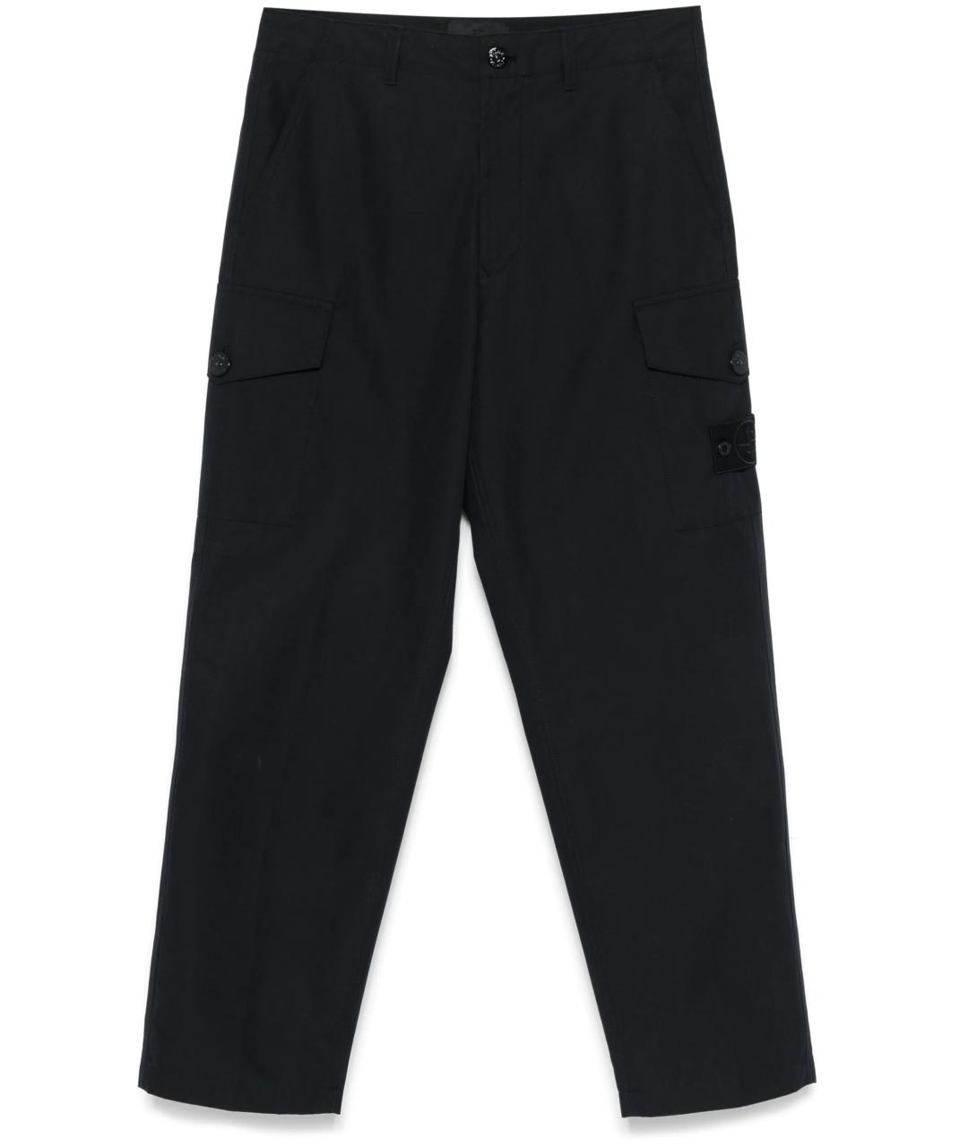 STONE ISLAND Синие хлопковые повседневные брюки, фото 1