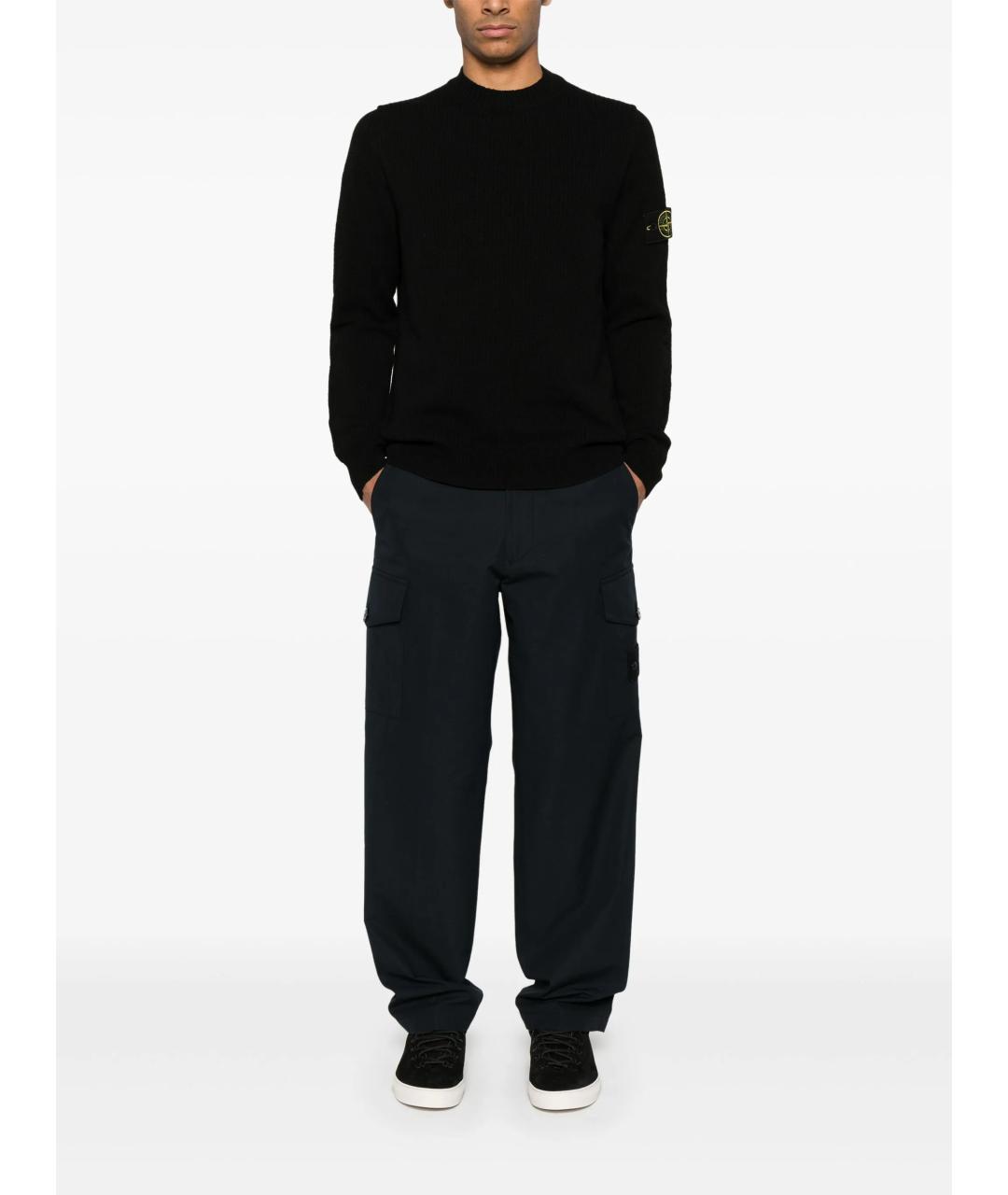 STONE ISLAND Синие хлопковые повседневные брюки, фото 2