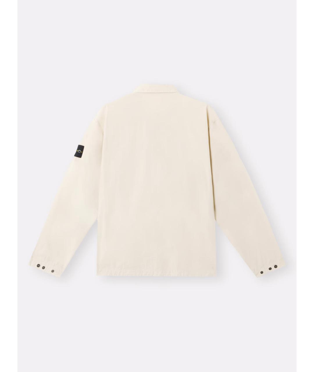 STONE ISLAND Бежевая хлопковая куртка, фото 2