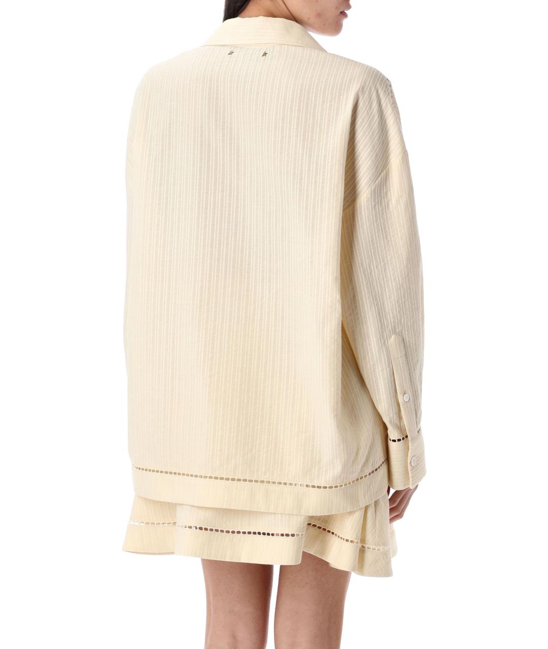GOLDEN GOOSE DELUXE BRAND Белая хлопковая футболка, фото 2