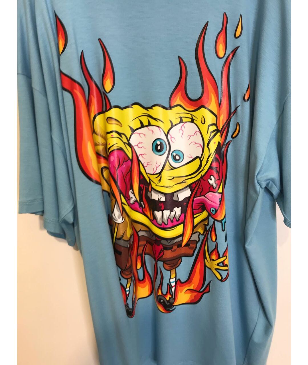 MOSCHINO Голубая хлопко-эластановая футболка, фото 2