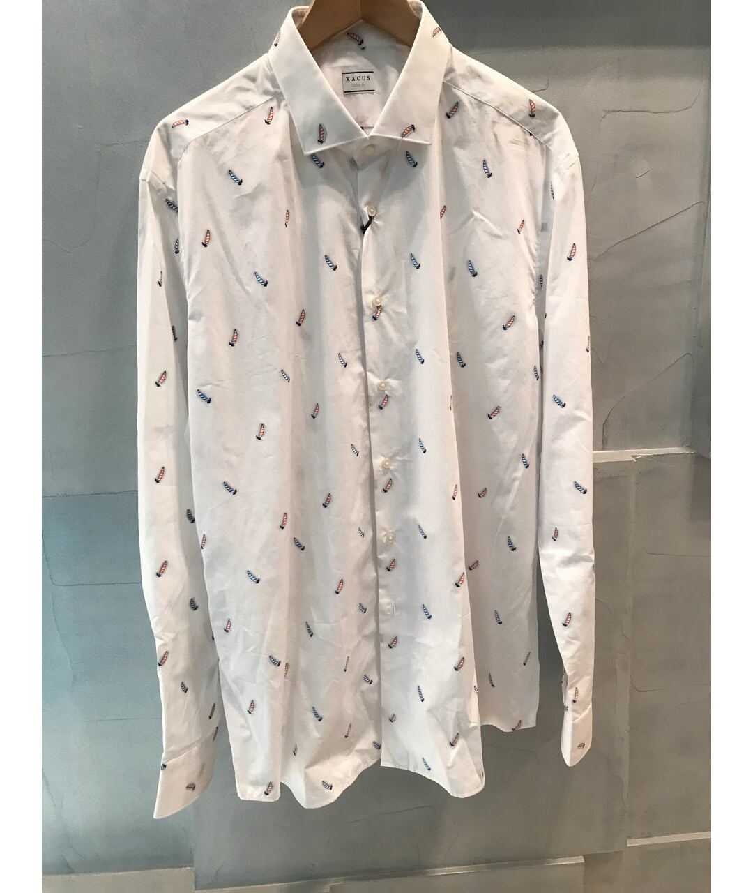 XACUS Белая хлопковая кэжуал рубашка, фото 3