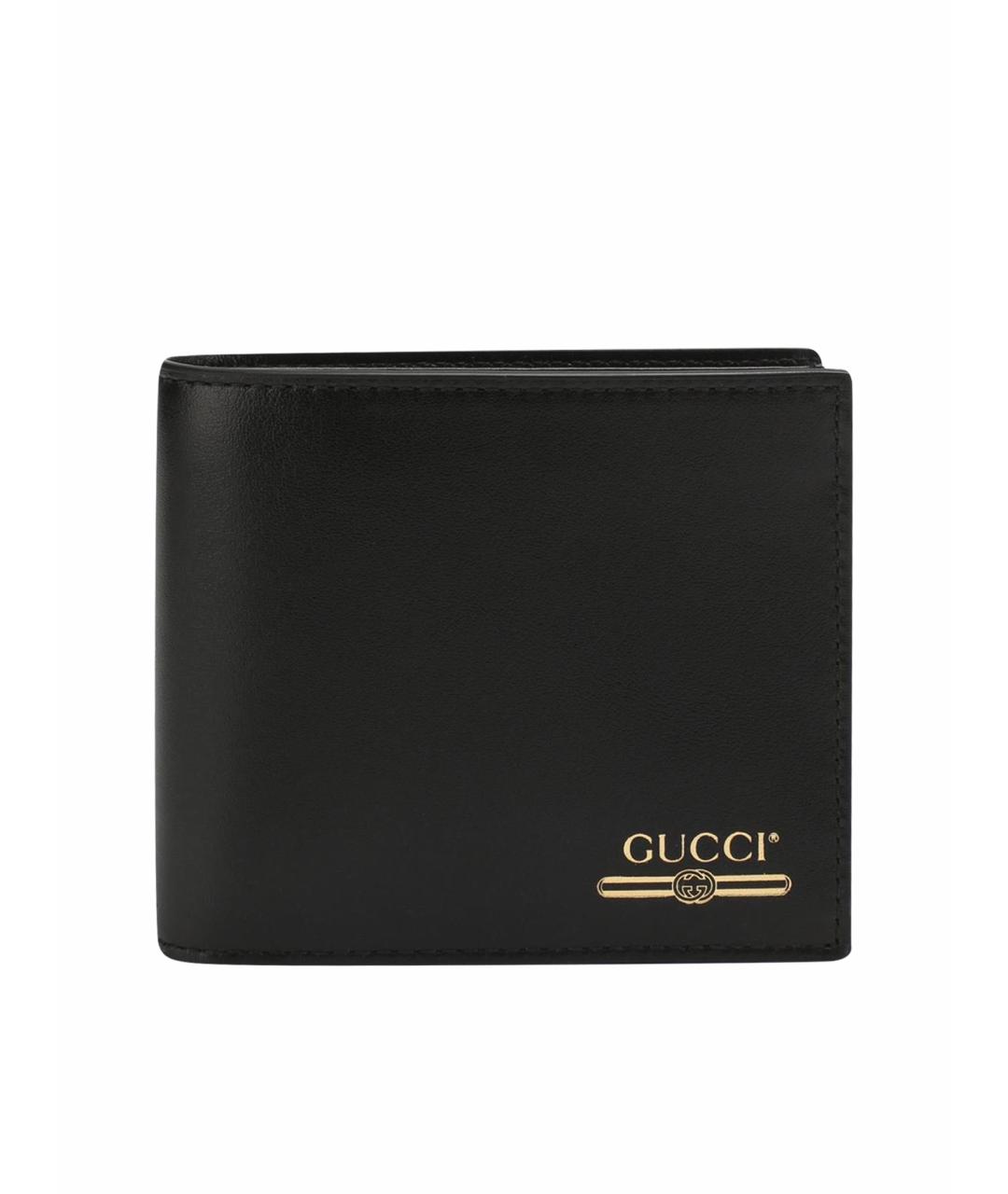 GUCCI Черный кожаный кошелек, фото 1