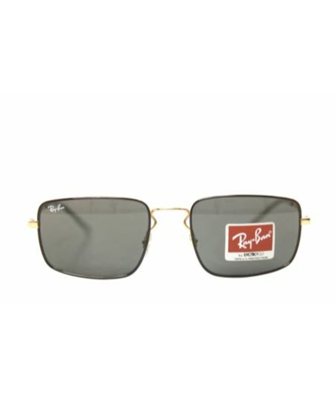 RAY BAN Антрацитовые металлические солнцезащитные очки, фото 1