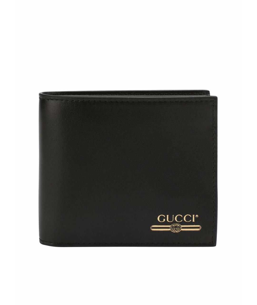 GUCCI Черный кожаный кошелек, фото 1