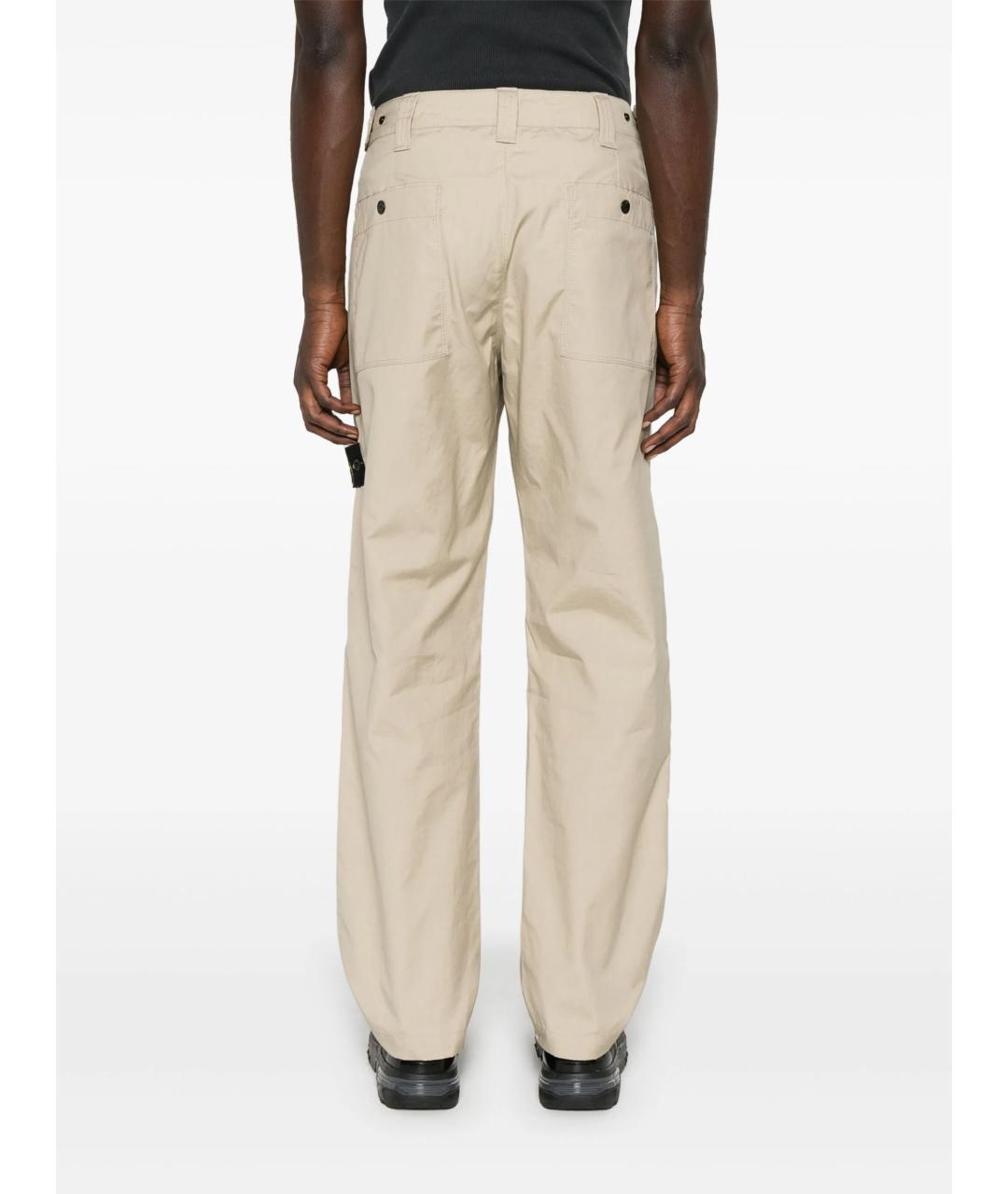 STONE ISLAND Бежевые повседневные брюки, фото 4