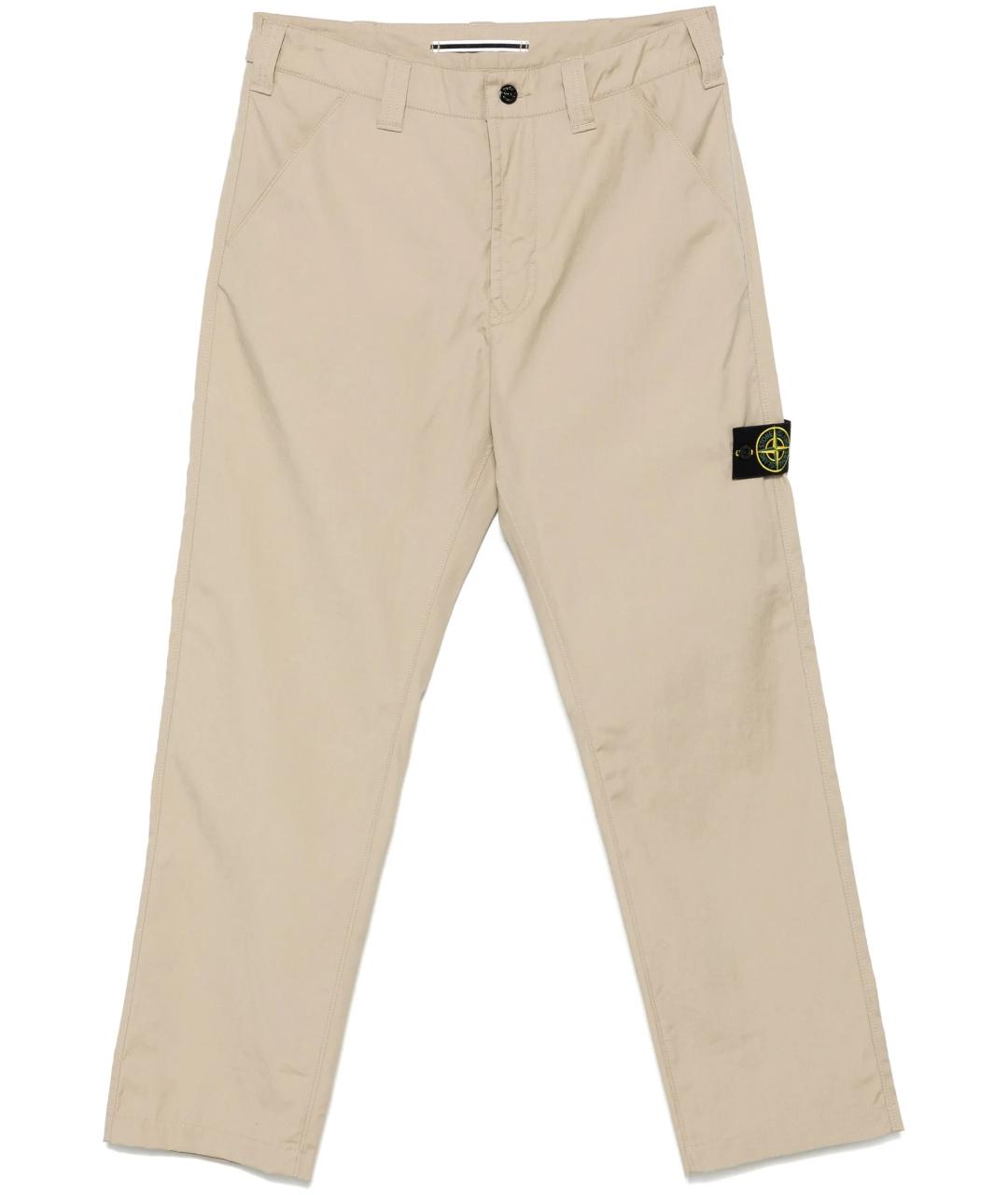 STONE ISLAND Бежевые повседневные брюки, фото 1