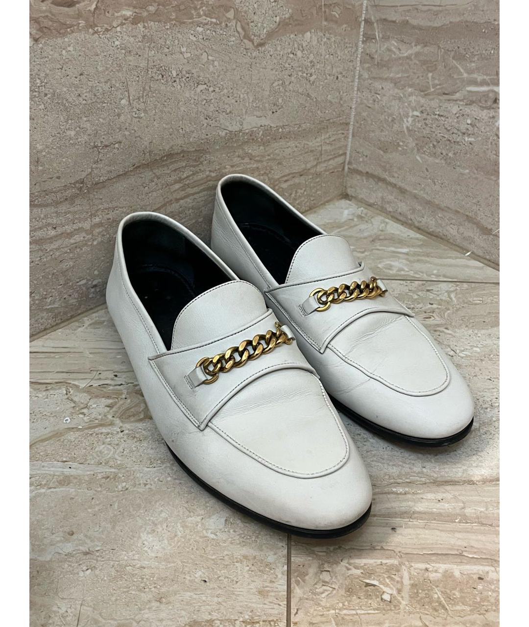 TOM FORD Белые кожаные лоферы, фото 2