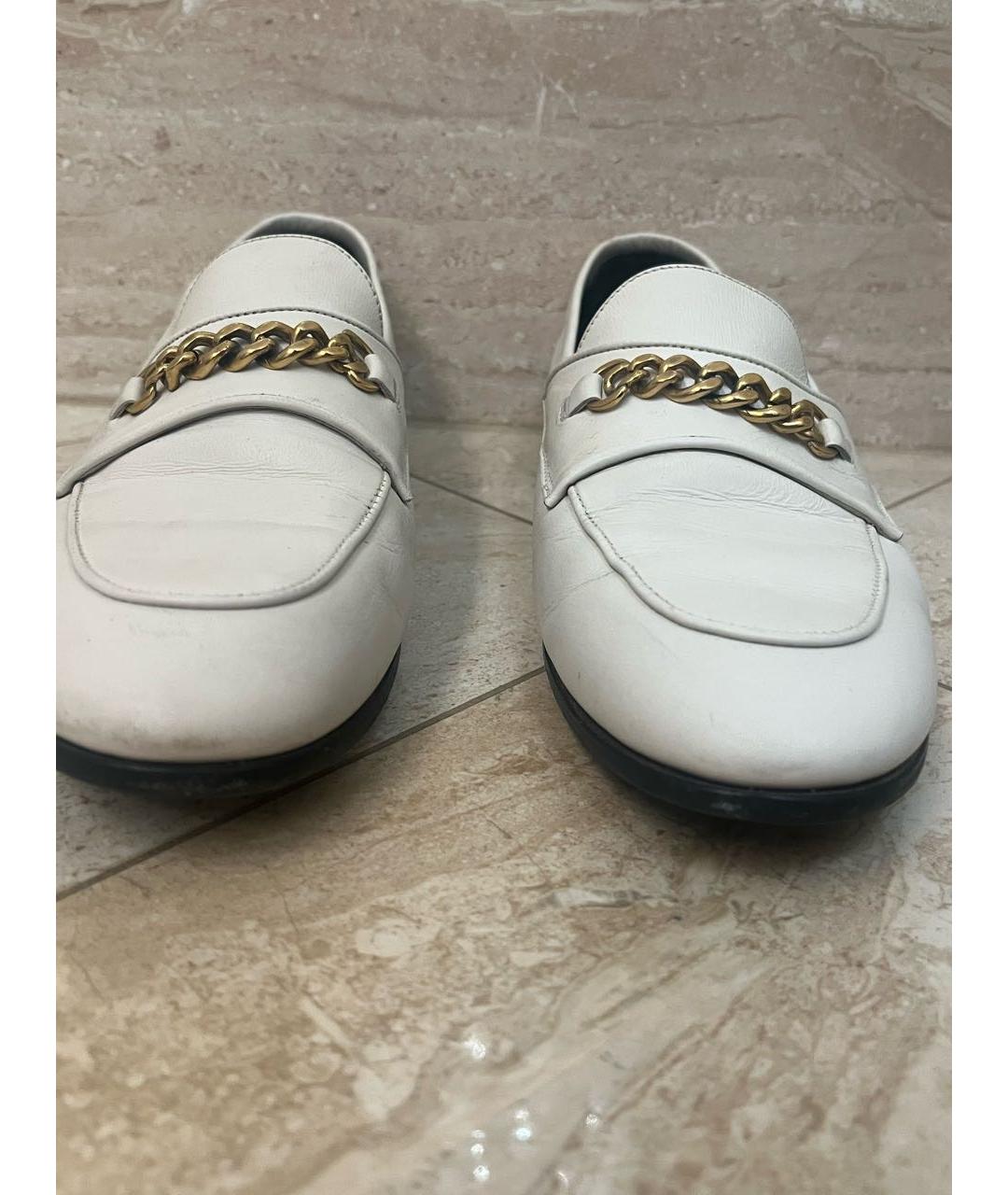 TOM FORD Белые кожаные лоферы, фото 5
