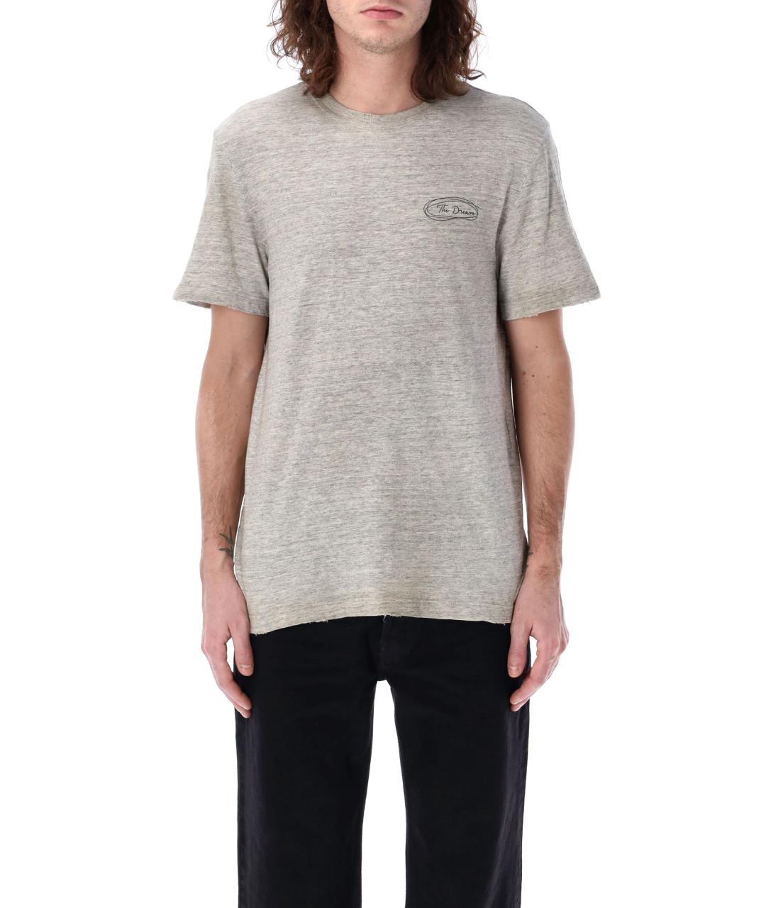 GOLDEN GOOSE DELUXE BRAND Серая хлопковая футболка, фото 1