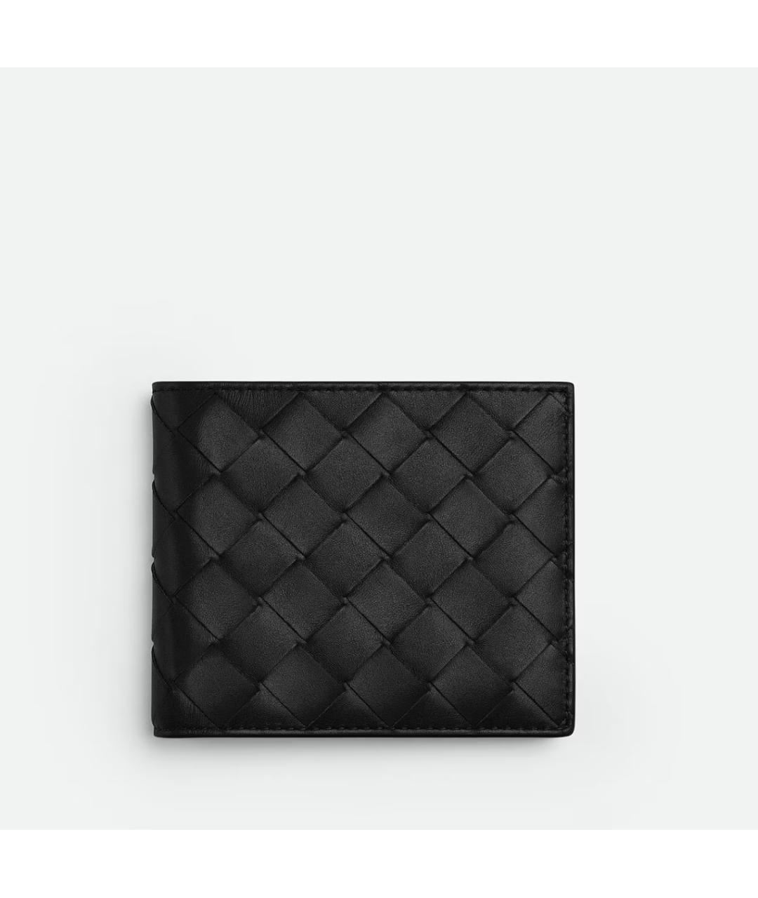 BOTTEGA VENETA Черный кожаный кошелек, фото 4