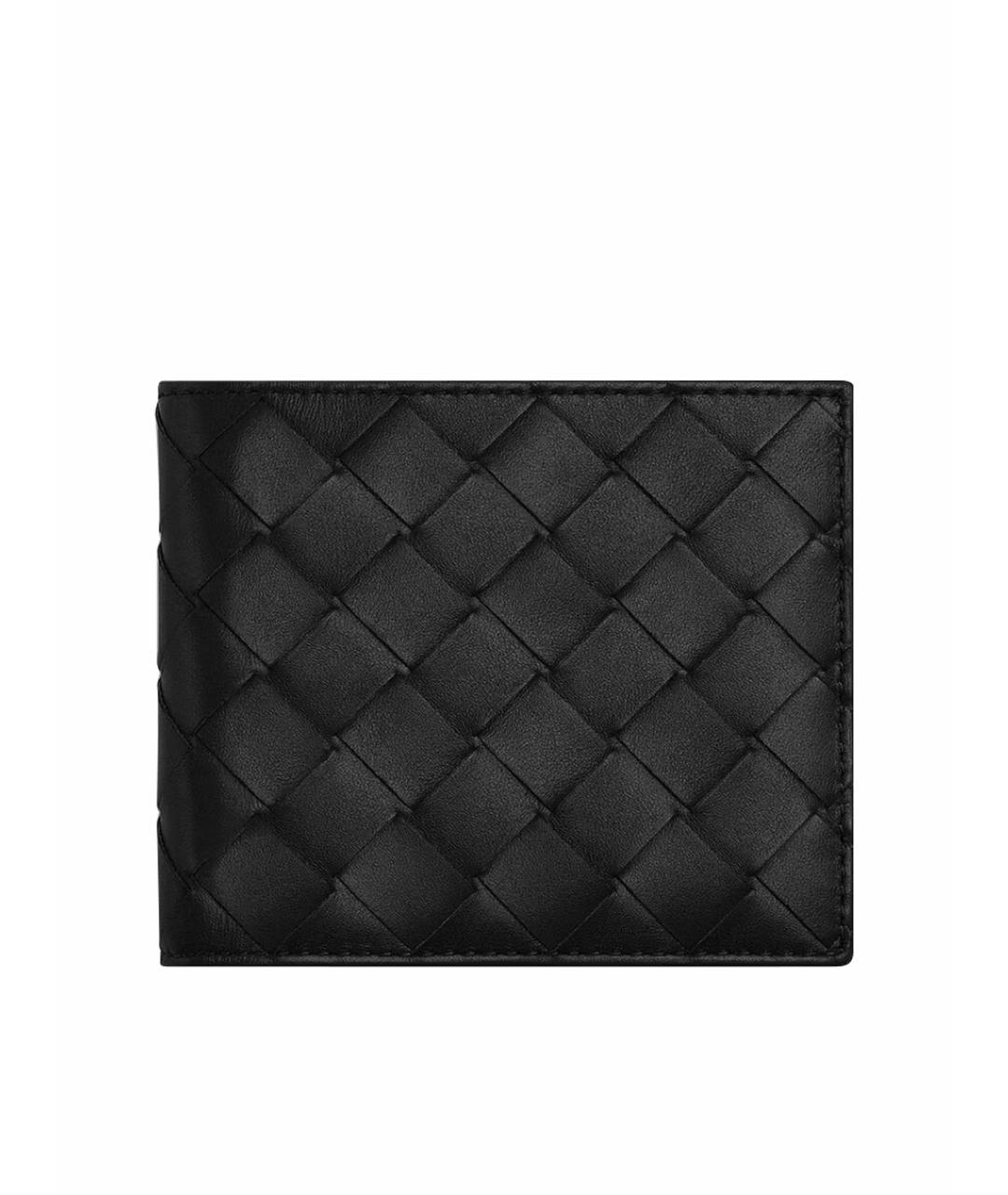 BOTTEGA VENETA Черный кожаный кошелек, фото 1
