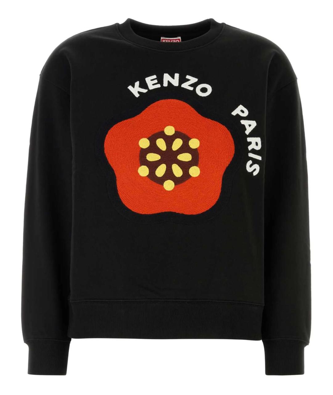 KENZO Черный хлопковый джемпер / свитер, фото 1