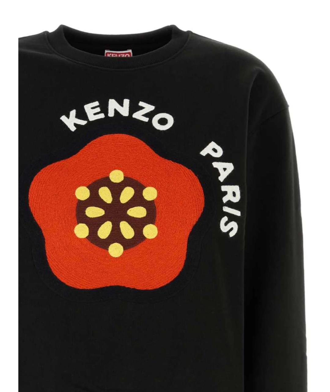 KENZO Черный хлопковый джемпер / свитер, фото 2