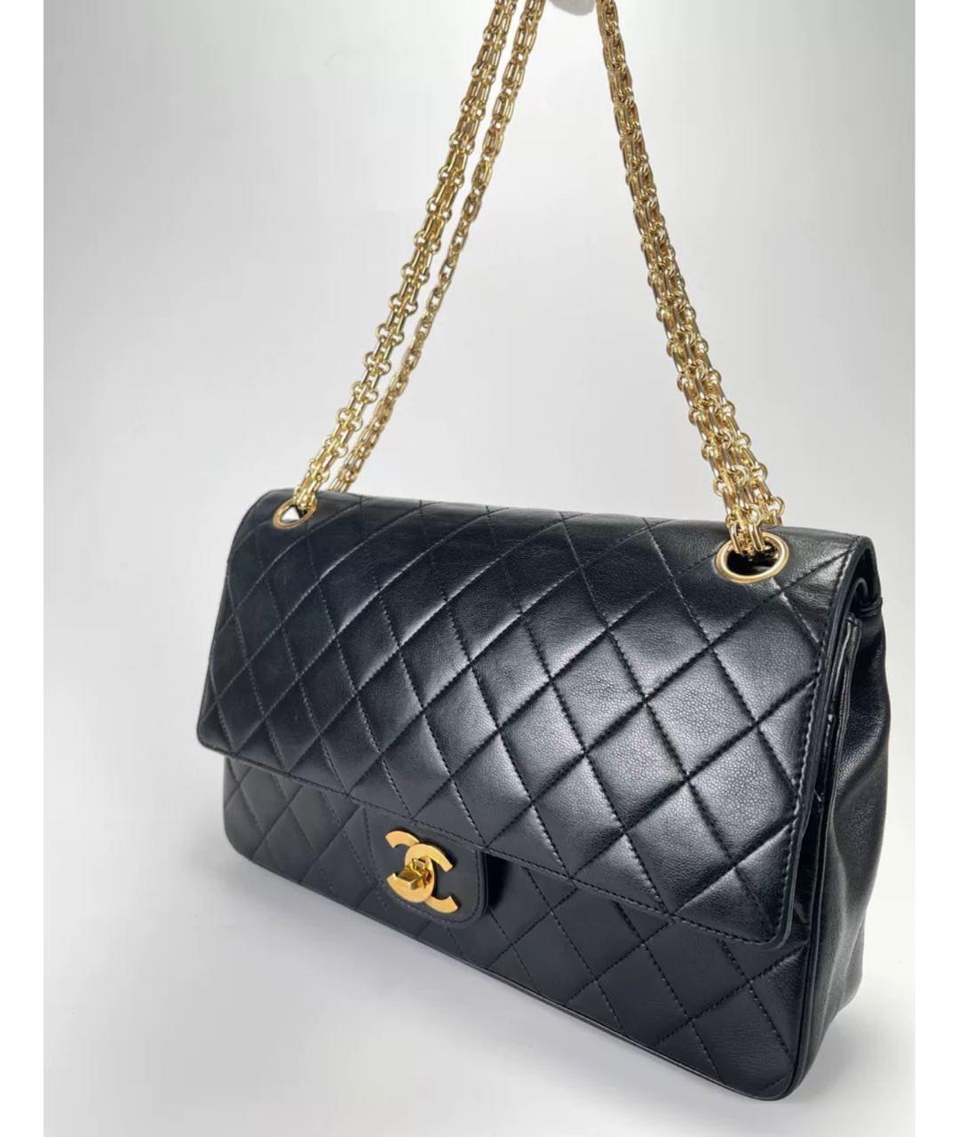 CHANEL Черная кожаная сумка через плечо, фото 6