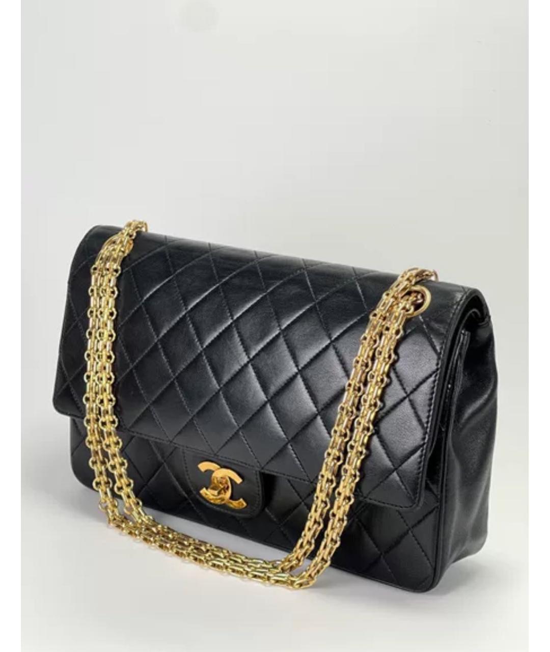 CHANEL Черная кожаная сумка через плечо, фото 3