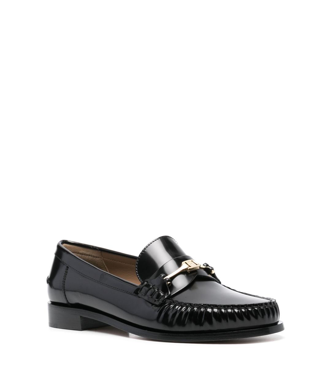 FERRAGAMO Черные кожаные лоферы, фото 2