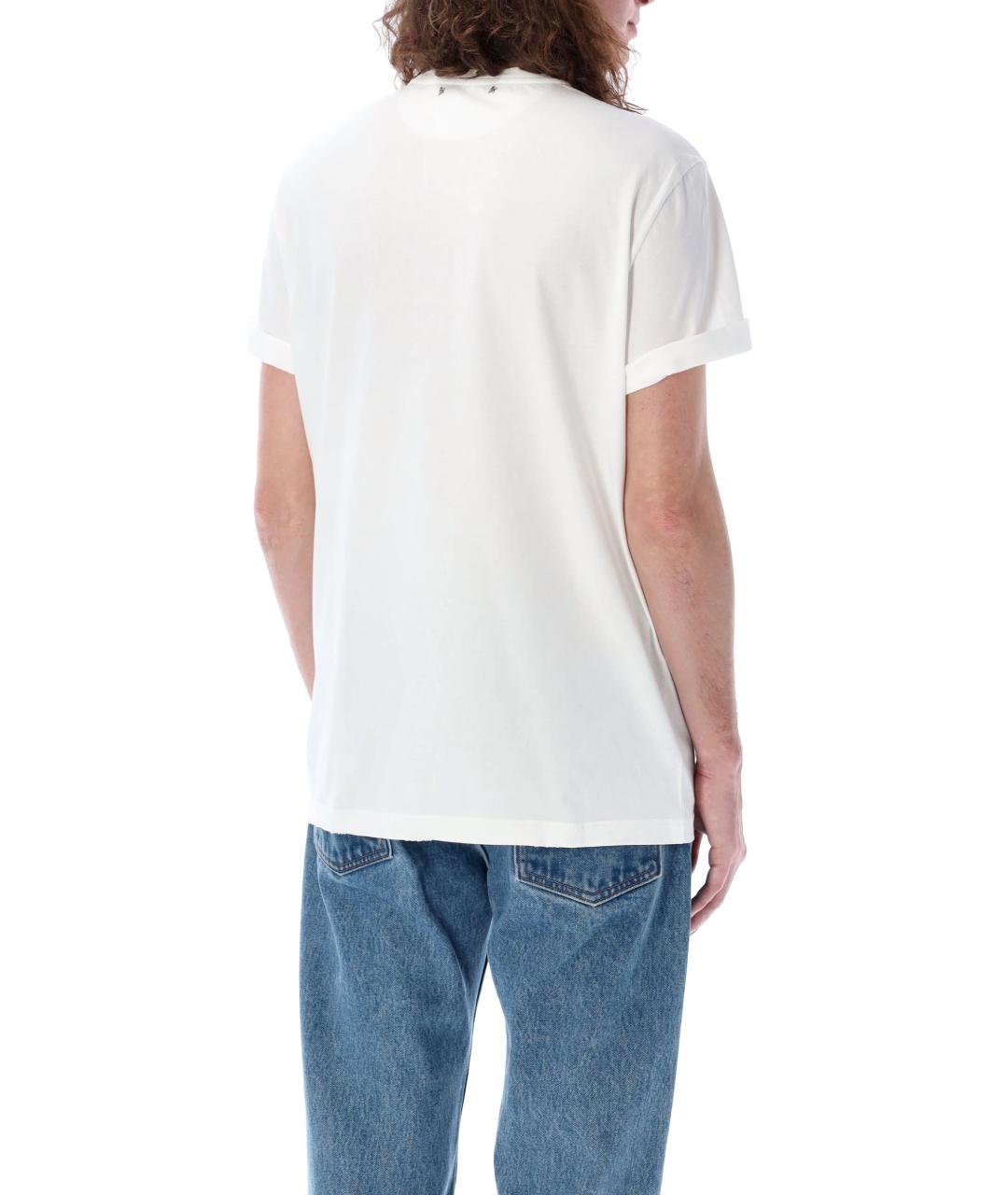 GOLDEN GOOSE DELUXE BRAND Белая хлопковая футболка, фото 2