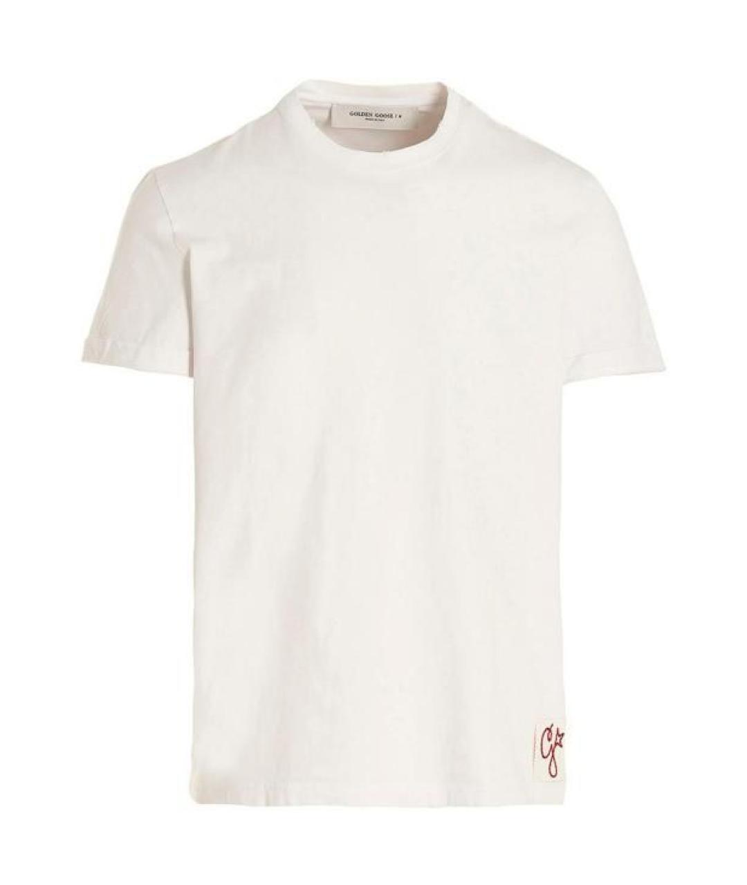 GOLDEN GOOSE DELUXE BRAND Белая хлопковая футболка, фото 1