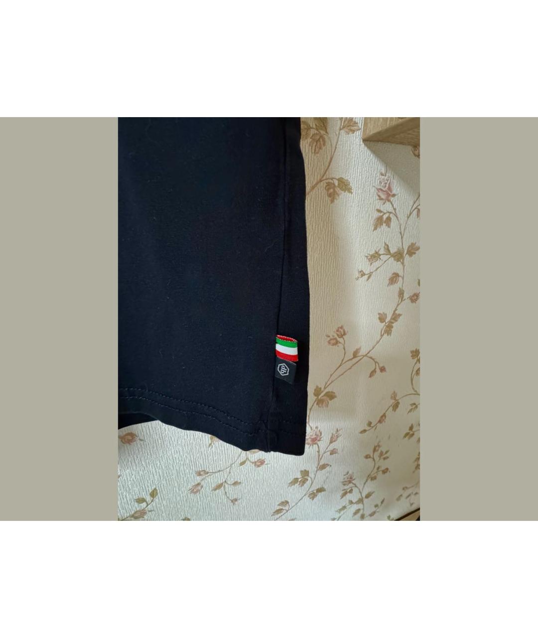 PHILIPP PLEIN Черная хлопковая футболка, фото 5