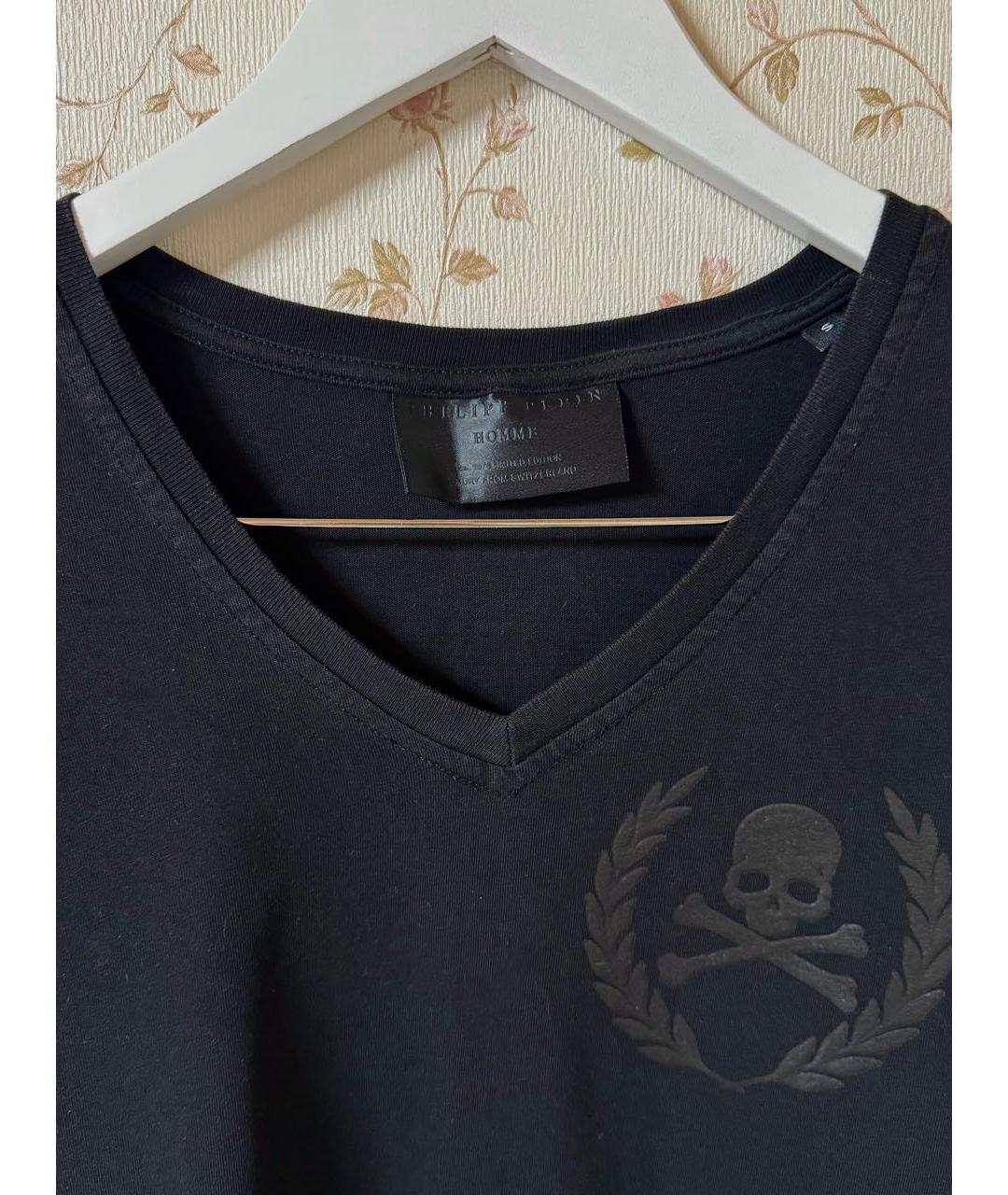 PHILIPP PLEIN Черная хлопковая футболка, фото 3