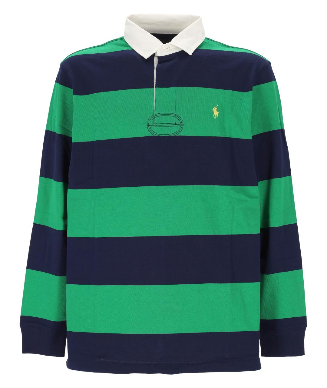 POLO RALPH LAUREN Мульти хлопковое поло с длинным рукавом, фото 1