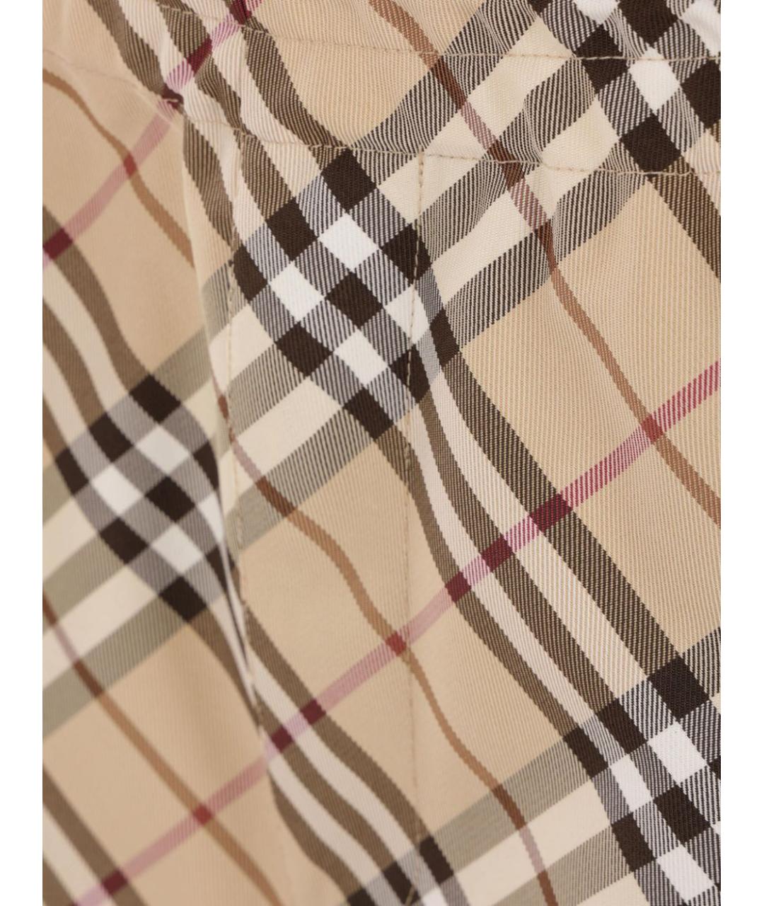 BURBERRY Бежевые полиэстеровые шорты, фото 2