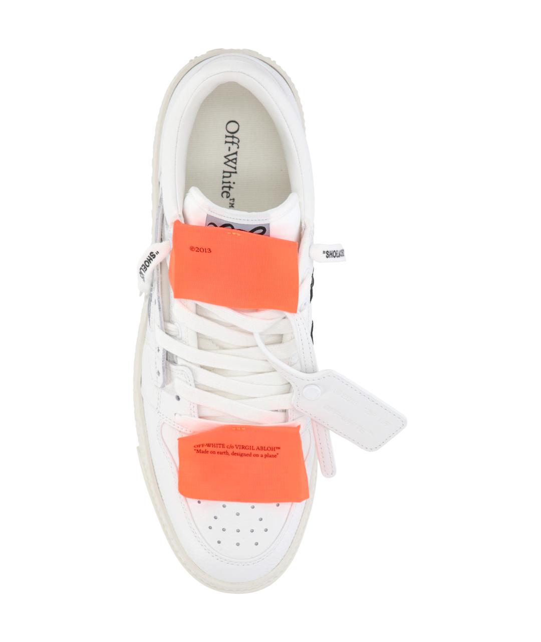 OFF-WHITE Белые синтетические низкие кроссовки / кеды, фото 4