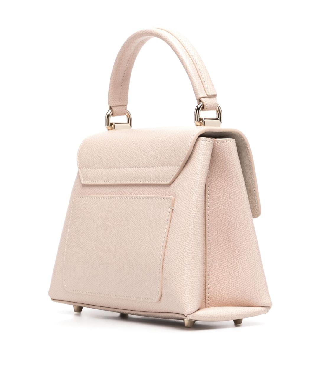 FURLA Розовая кожаная сумка с короткими ручками, фото 2