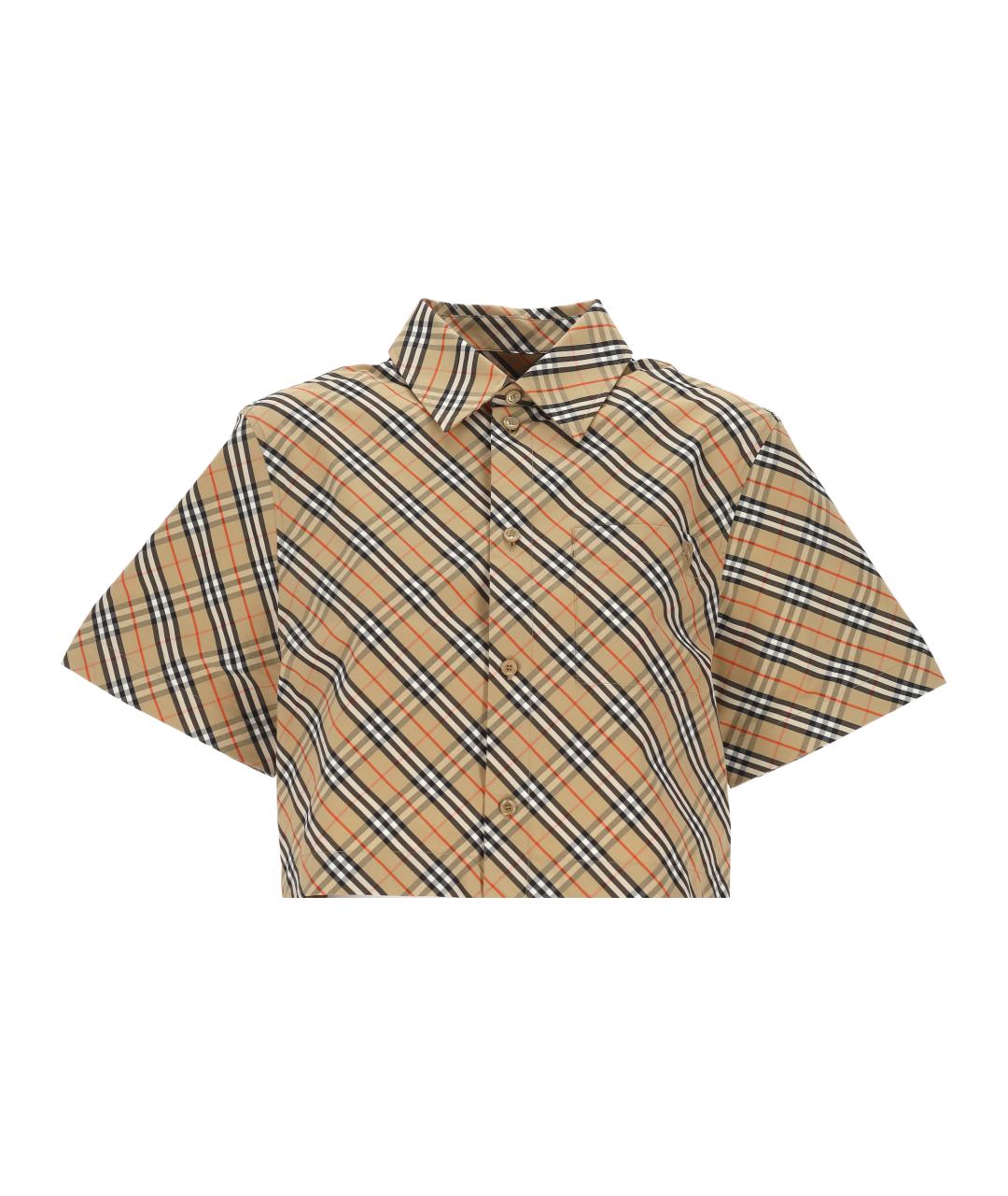 BURBERRY Бежевая хлопковая рубашка, фото 1