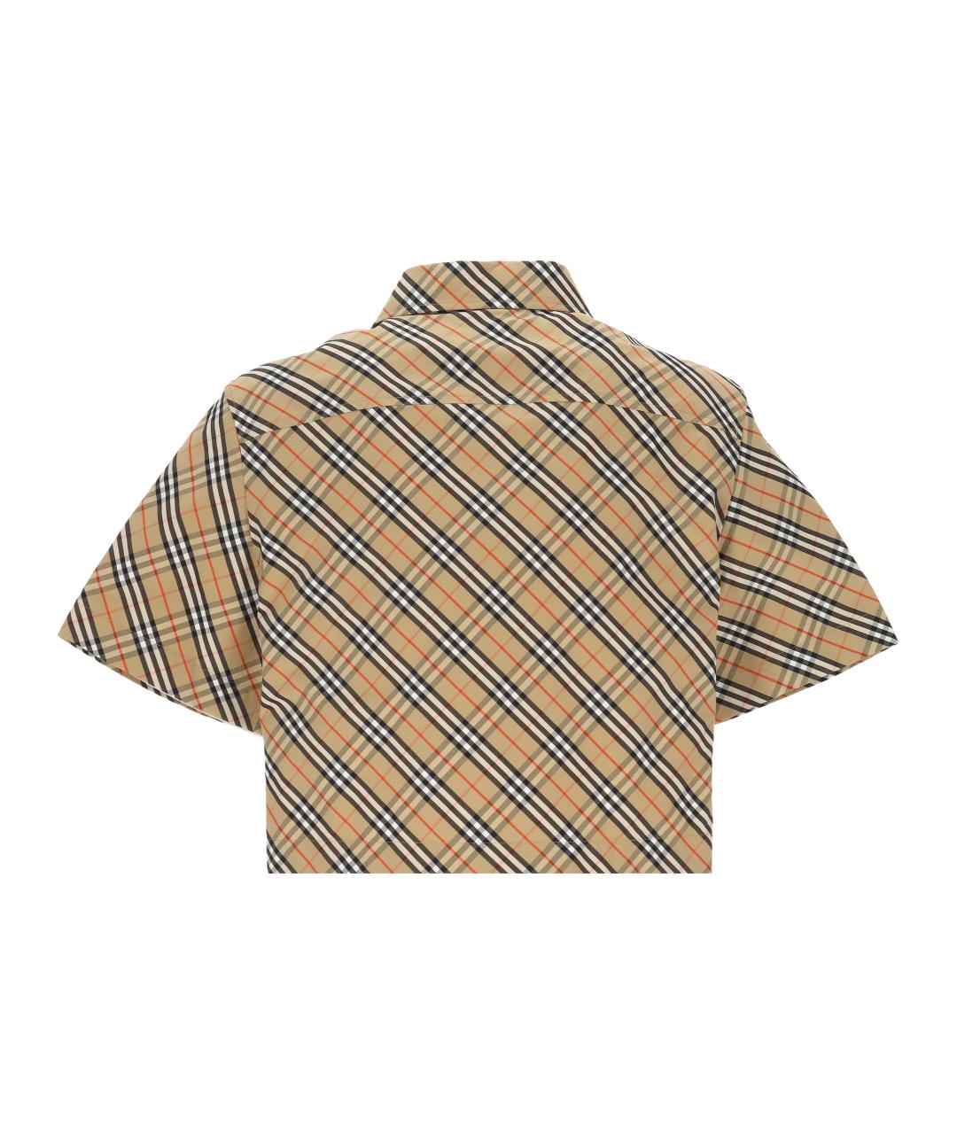 BURBERRY Бежевая хлопковая рубашка, фото 3