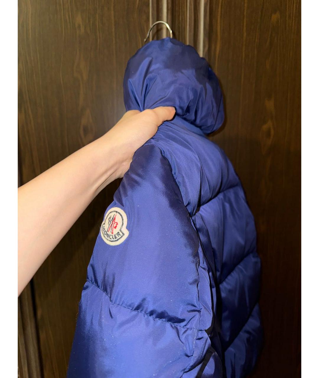 MONCLER Темно-синий пуховик, фото 4