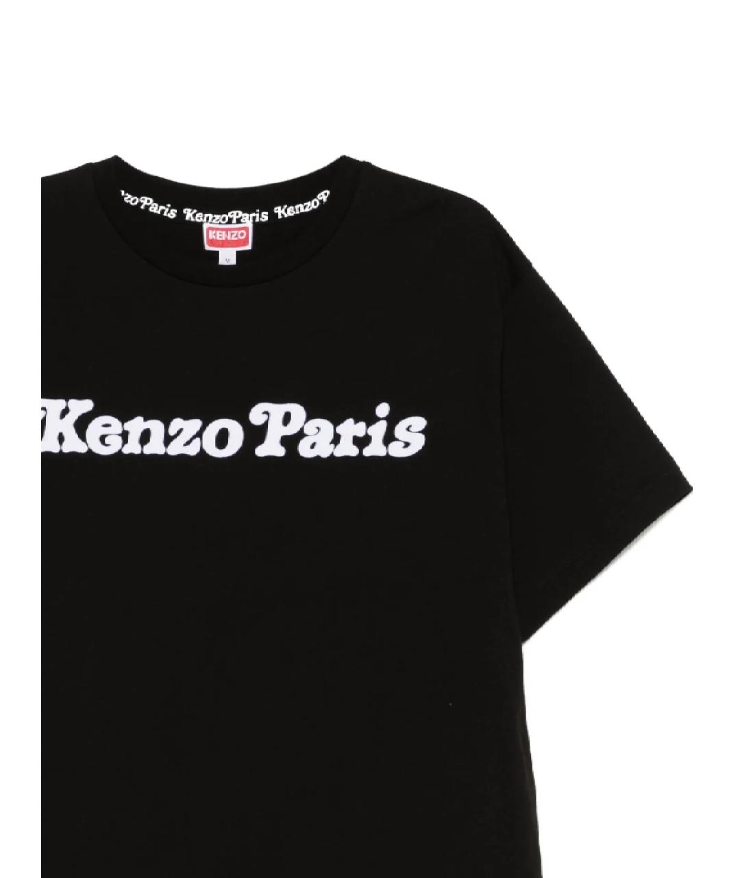 KENZO Черная хлопковая футболка, фото 2