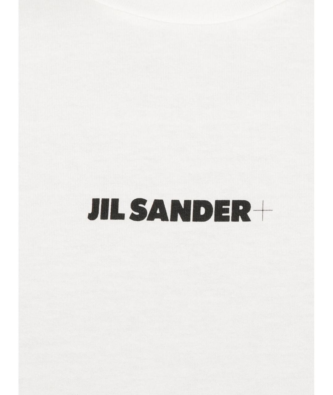 JIL SANDER Белая хлопковая футболка, фото 2