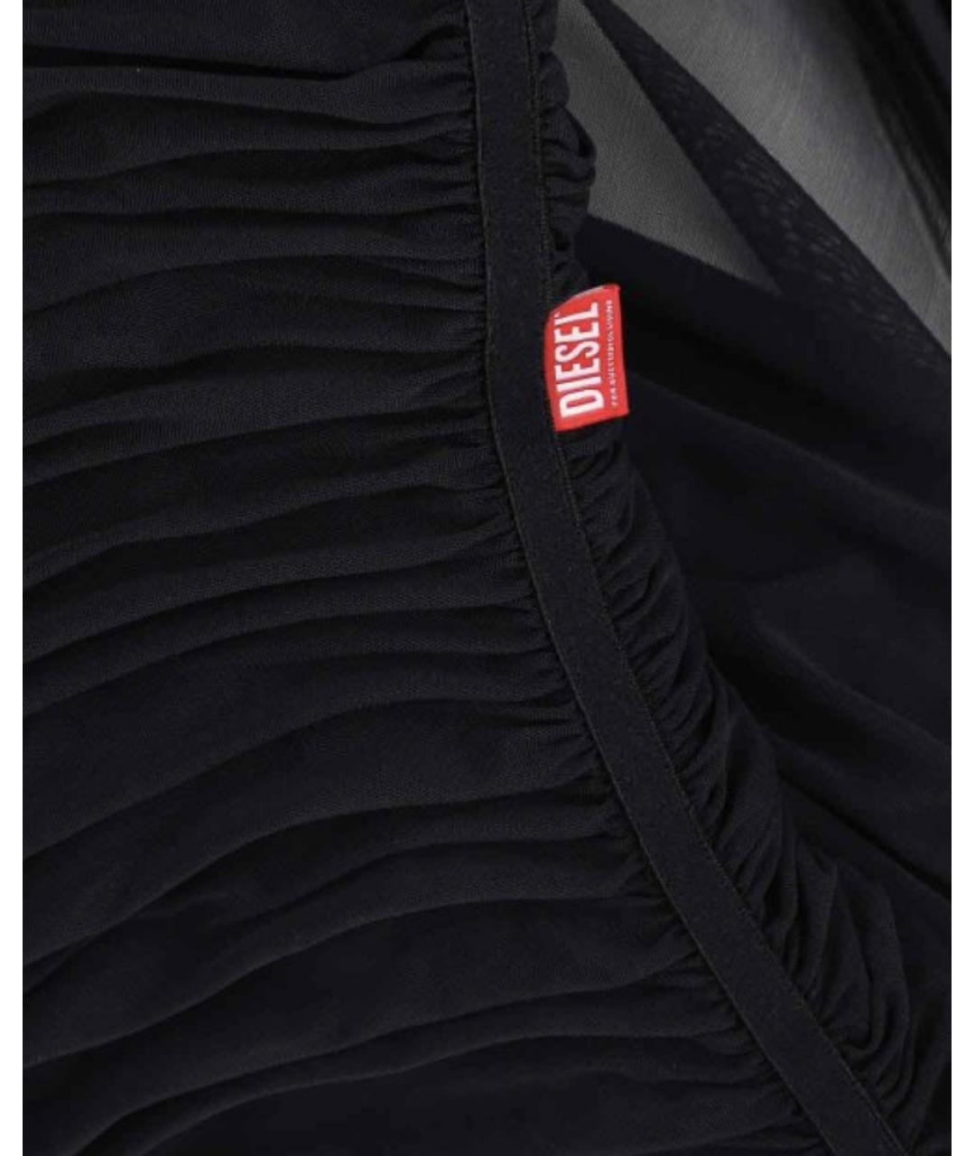 DIESEL Черное синтетическое платье, фото 4