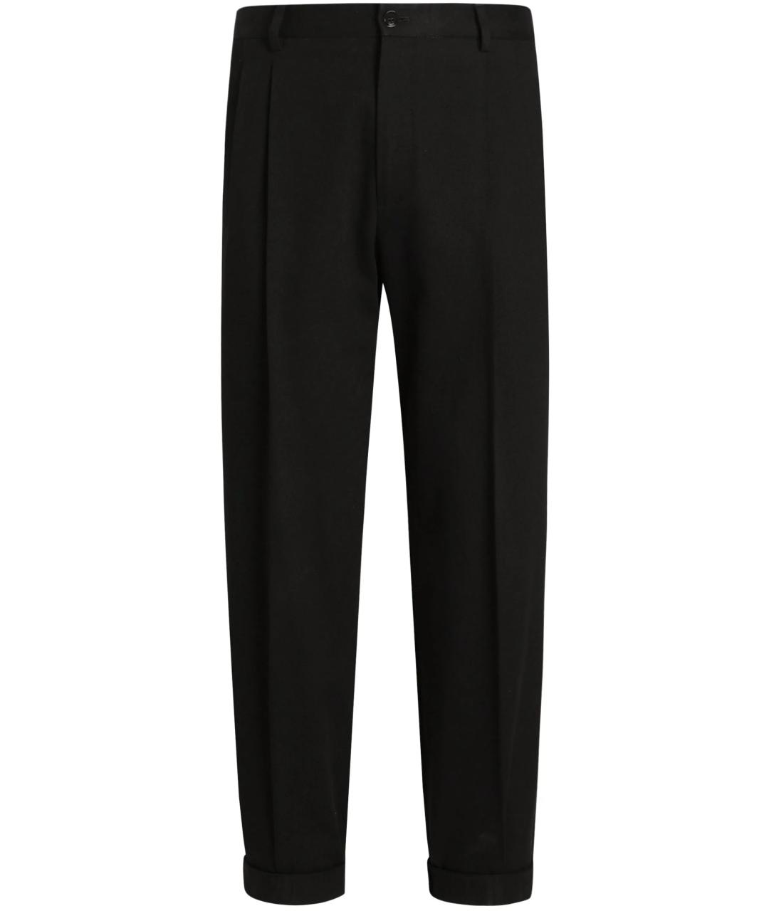 DOLCE&GABBANA Черные хлопковые повседневные брюки, фото 1