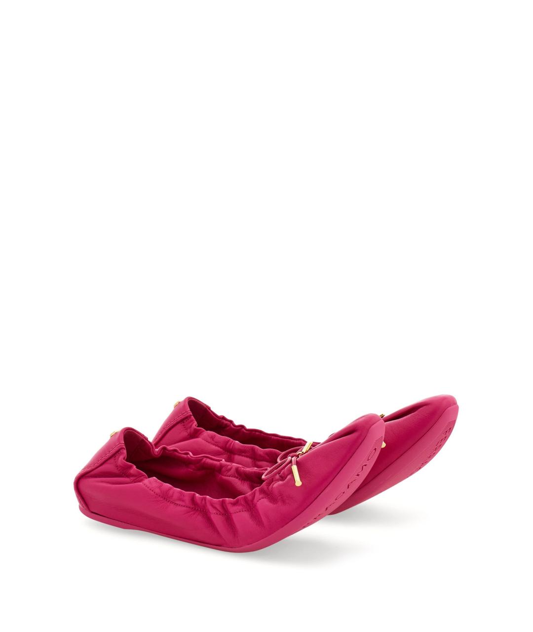 FERRAGAMO Фуксия кожаные балетки, фото 2