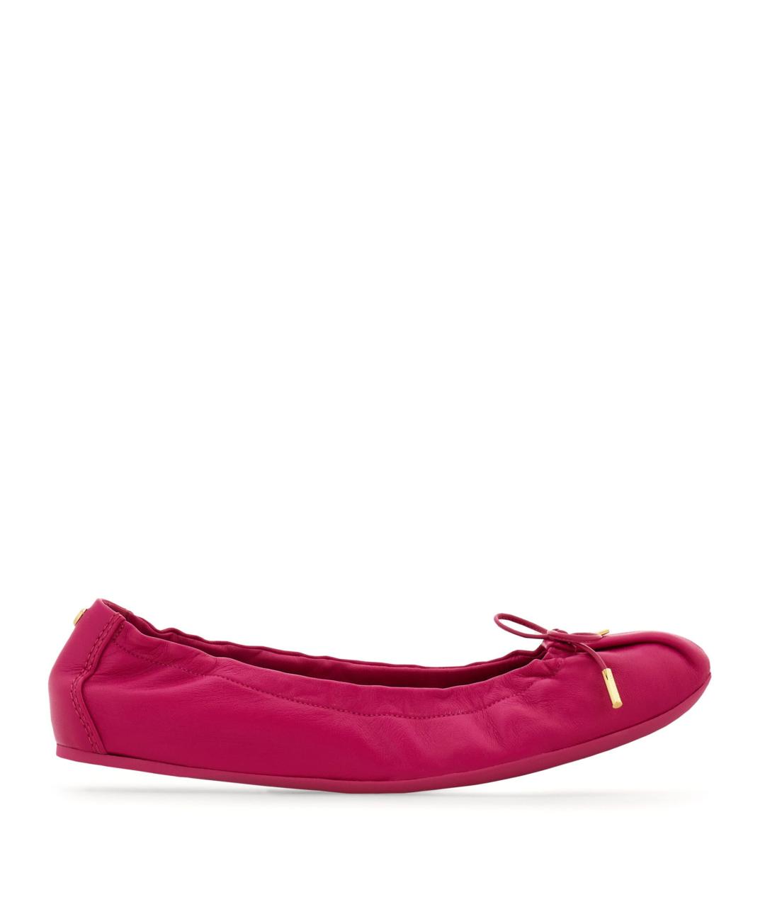 FERRAGAMO Фуксия кожаные балетки, фото 1