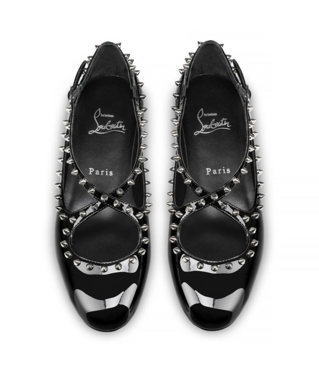 CHRISTIAN LOUBOUTIN Черные туфли из лакированной кожи, фото 4