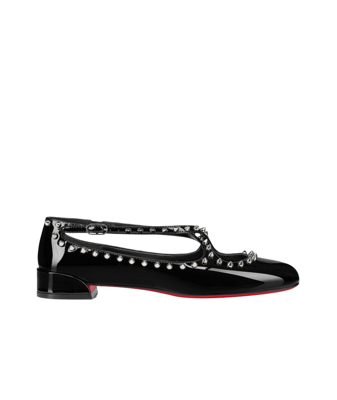 CHRISTIAN LOUBOUTIN Черные туфли из лакированной кожи, фото 1