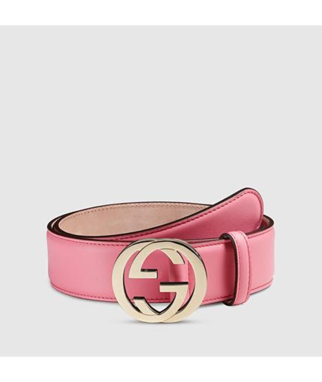 GUCCI Розовый кожаный ремень, фото 7