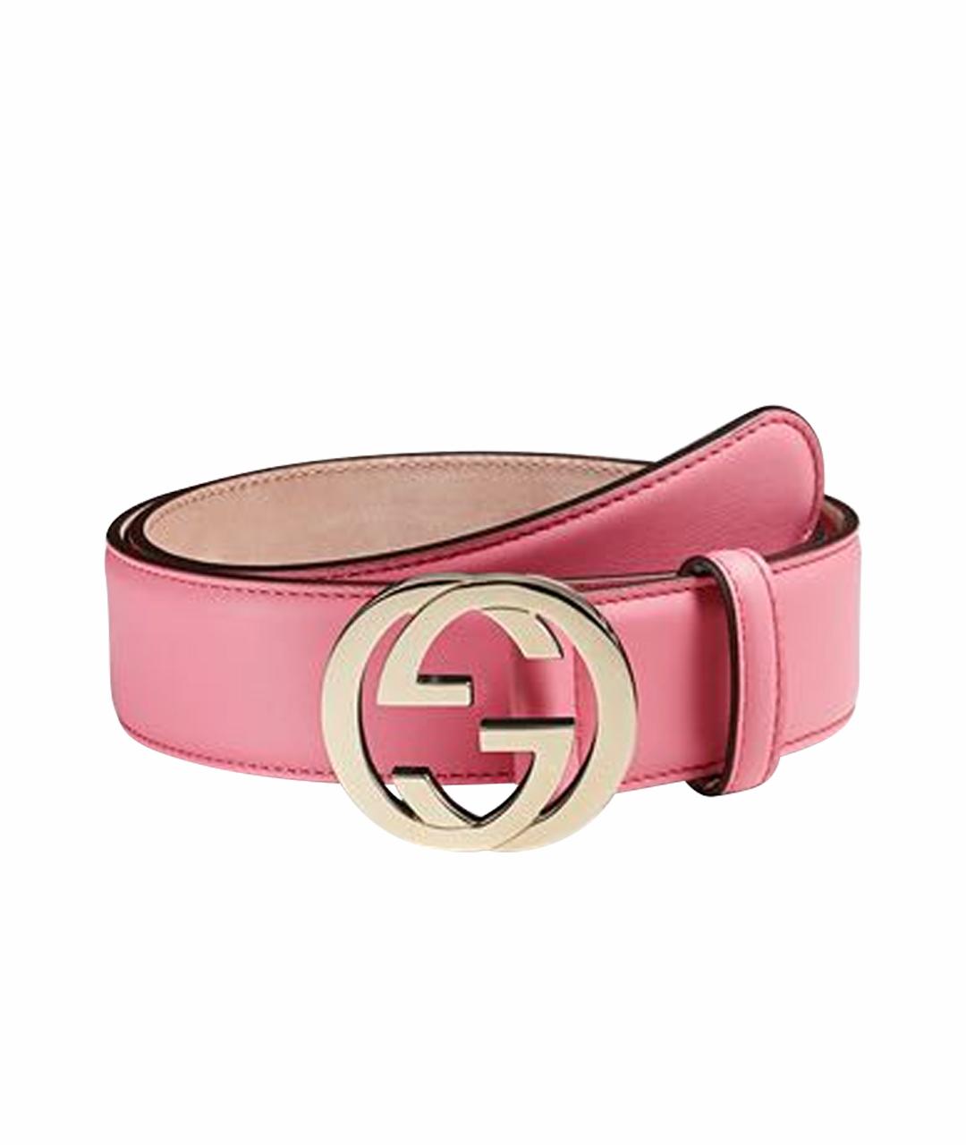 GUCCI Розовый кожаный ремень, фото 1